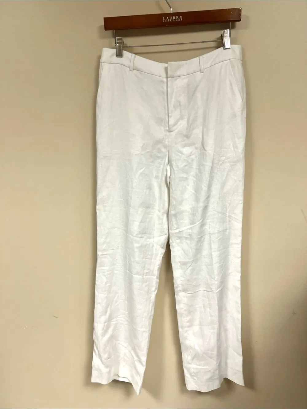 Chaps lined linen trousers pants size 8